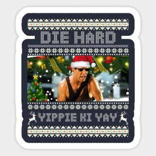 Die Hard Christmas Yippie Ki Yay Sticker